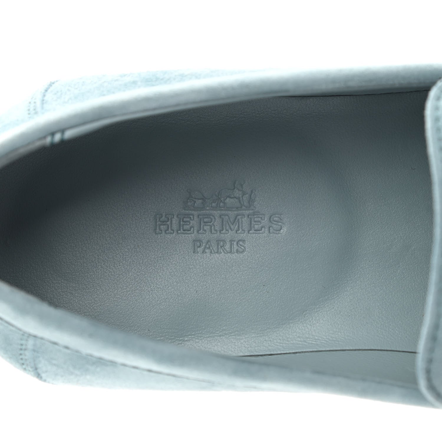 Hermes Suede Goatskin Womens Destin Loafer 36 Vert d'eau 6 of 9
