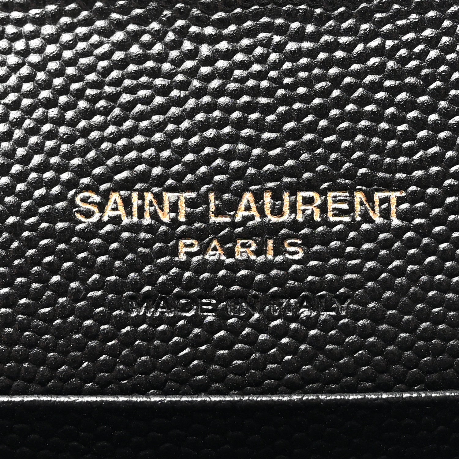 Saint Laurent Grain De Poudre Matelasse Chevron Small Monogram Envelope Wallet Black 6 of 8