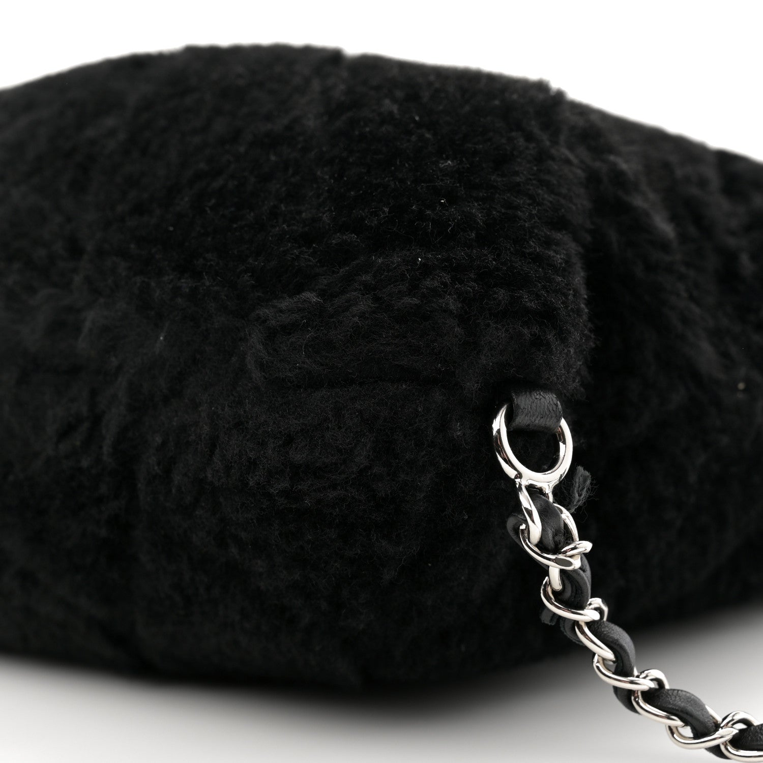 Chanel Shearling Lambskin CC Backpack Black 10 of 11