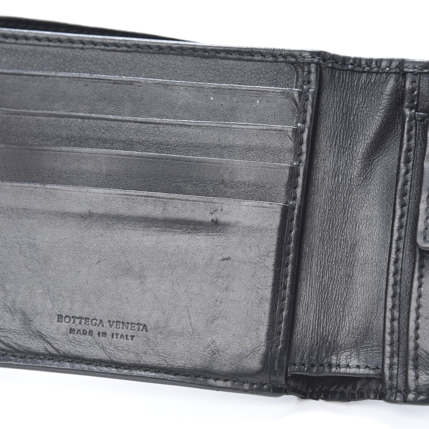 Bottega Veneta Nappa Intrecciato Bi-Fold Wallet Black 8 of 11