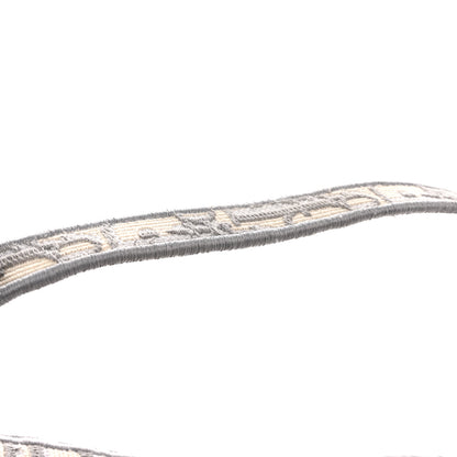 Christian Dior Oblique Embroidered Saddle Bag Gray 12 of 14