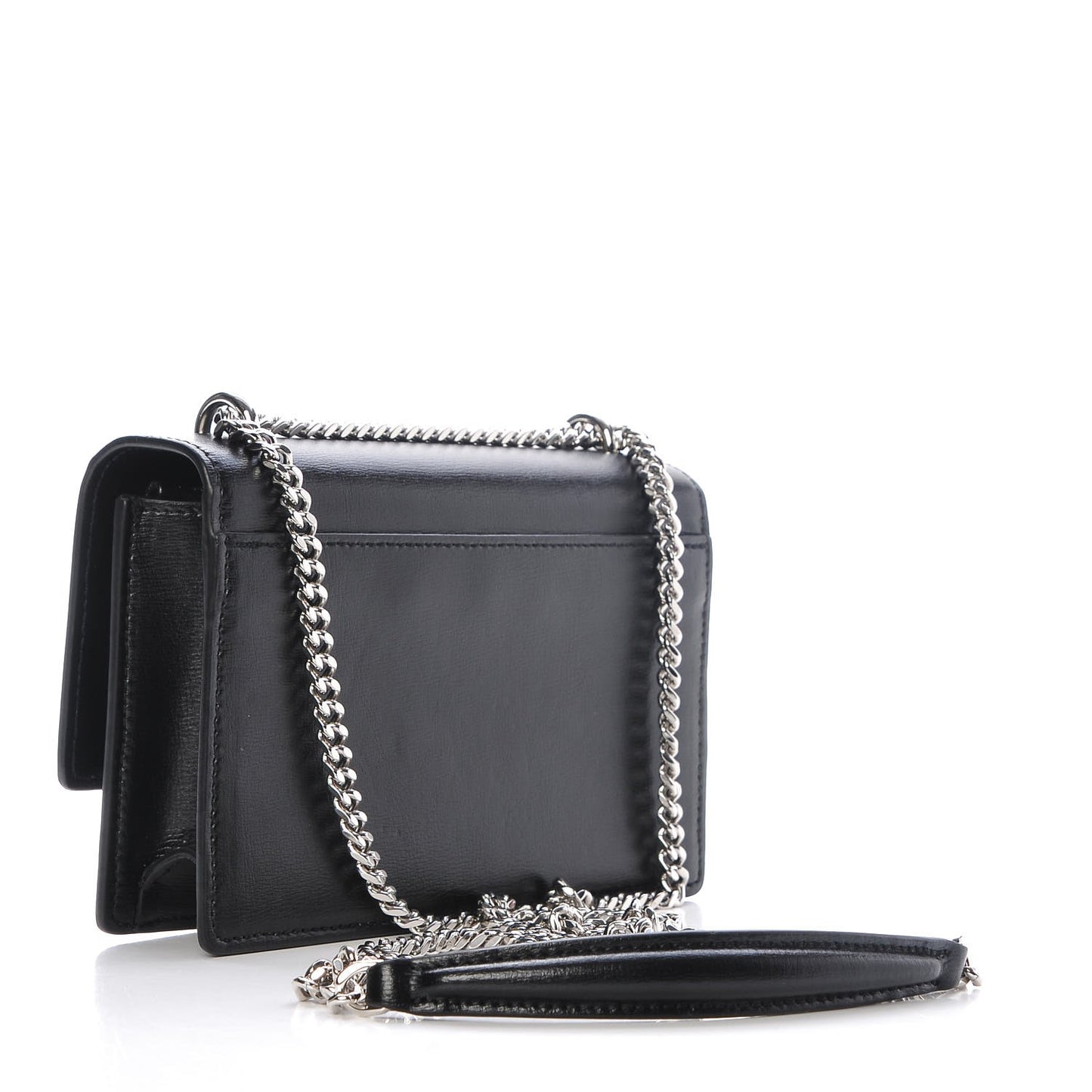 Calfskin Monogram Sunset Chain Wallet Black