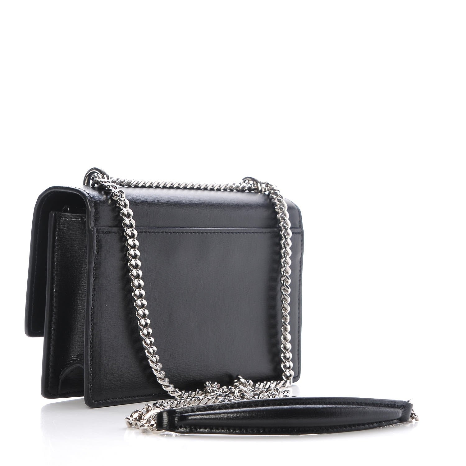 Saint Laurent Calfskin Monogram Sunset Chain Wallet Black 3 of 7