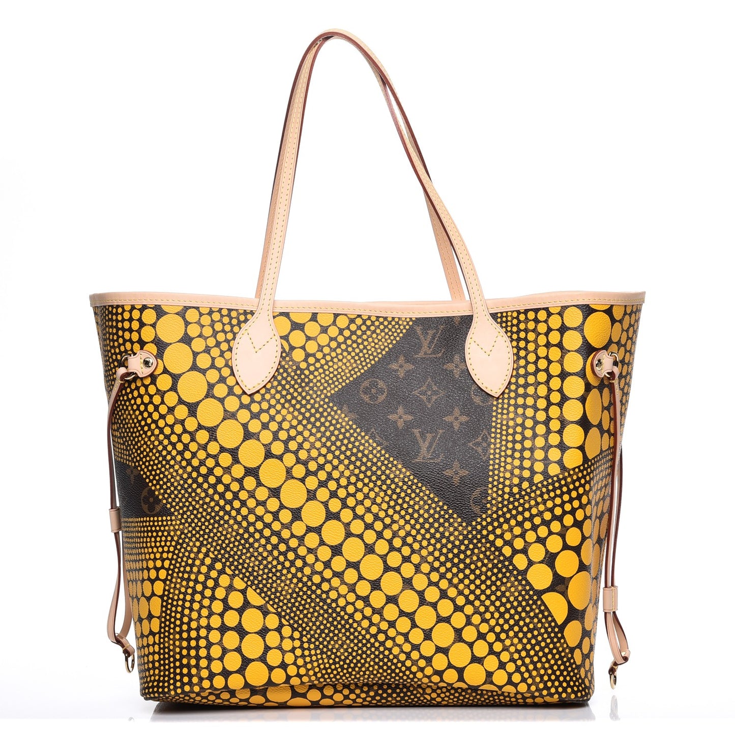 Monogram Kusama Waves Neverfull MM Yellow