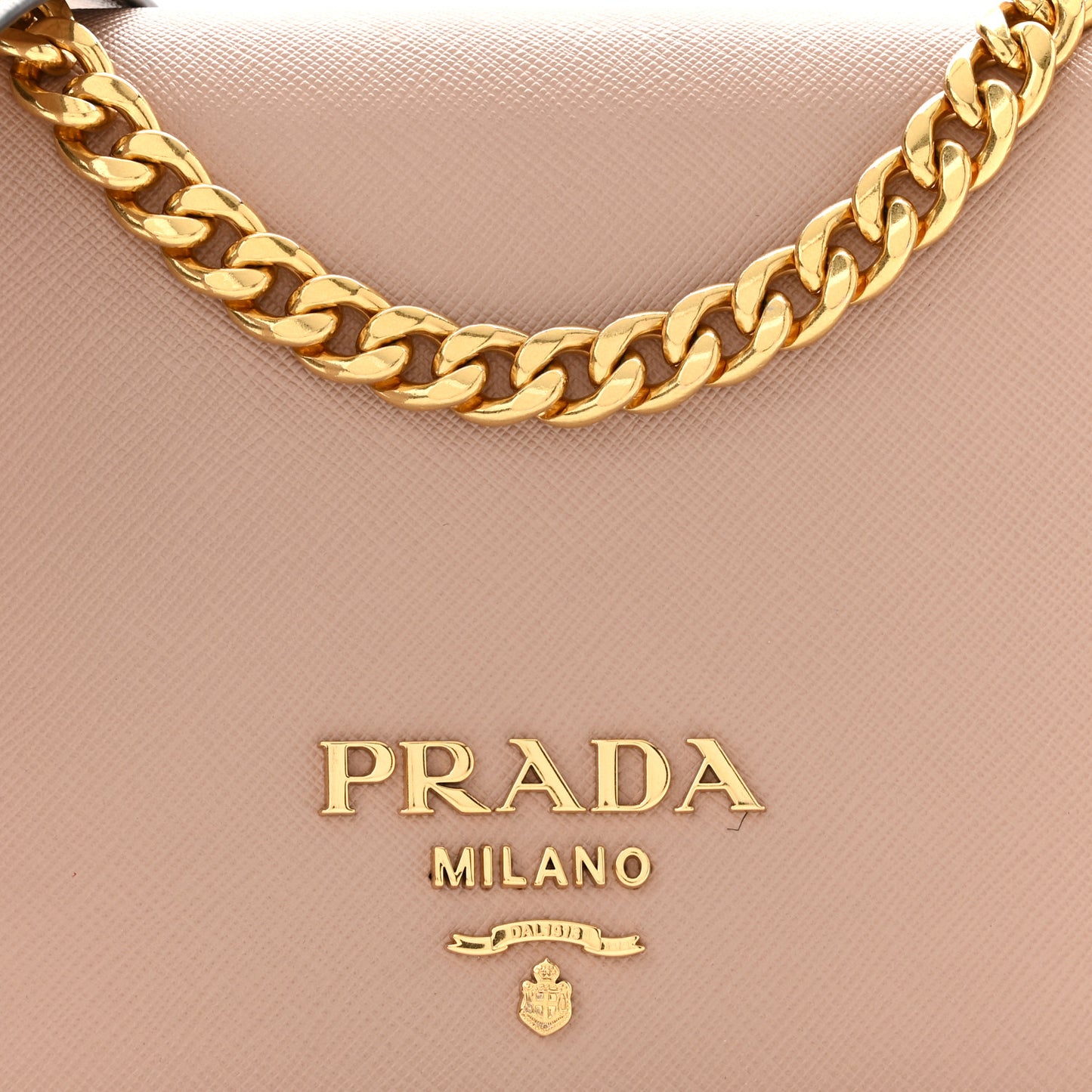 Saffiano Chain Shoulder Bag Cipria