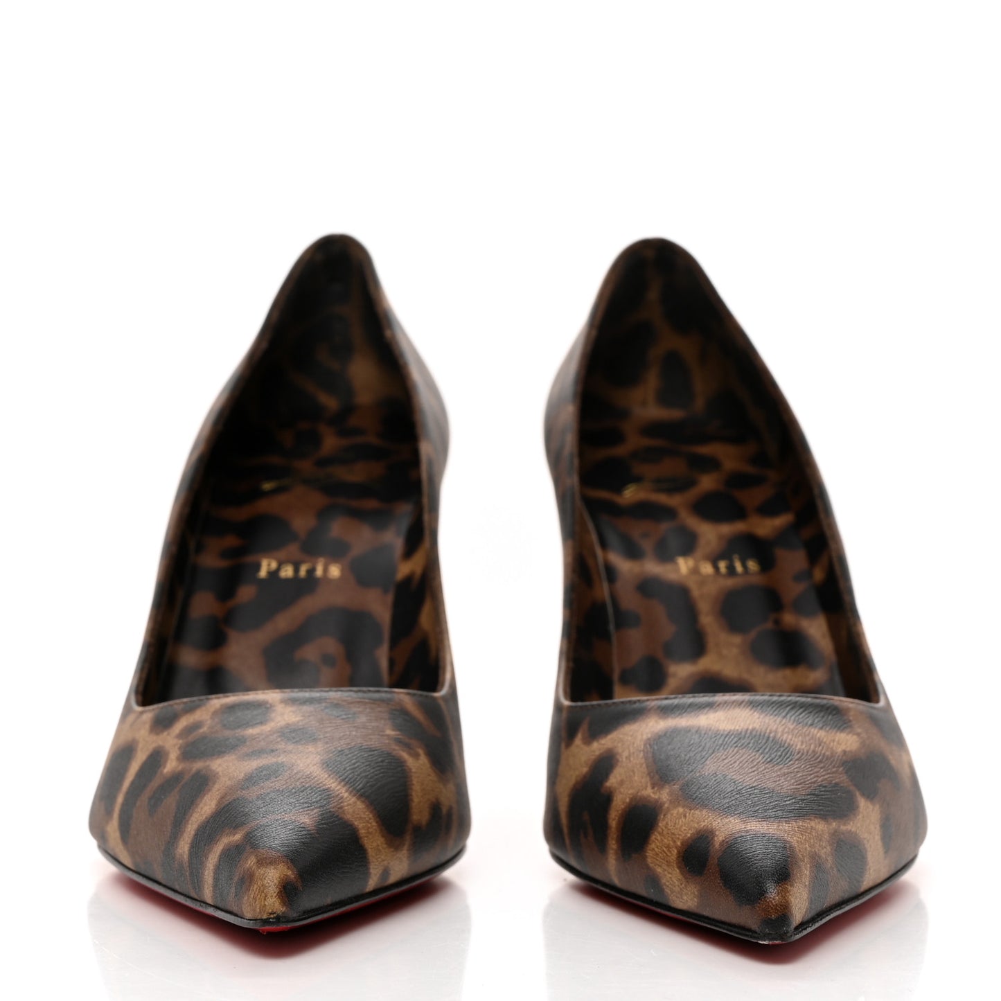 Calfskin Leopard Kate 85 Pumps 40.5 Brown