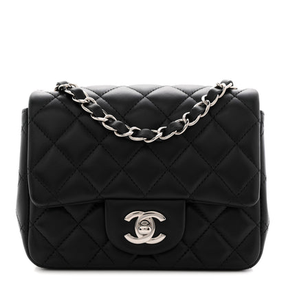 Chanel Lambskin Quilted Mini Square Flap Black 1 of 10