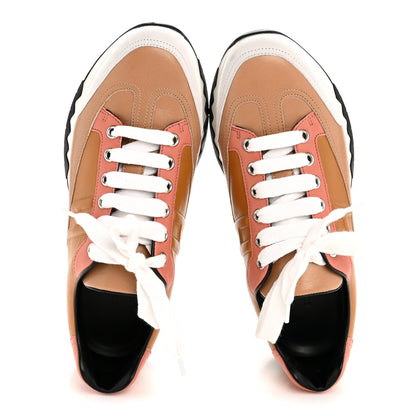 Hermes Calfskin Suede Womens Trail Sneakers 37 Multicolor 2 of 10