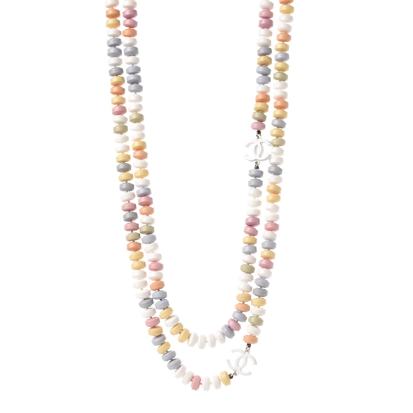 Candy CC Double Strand Necklace Multicolor