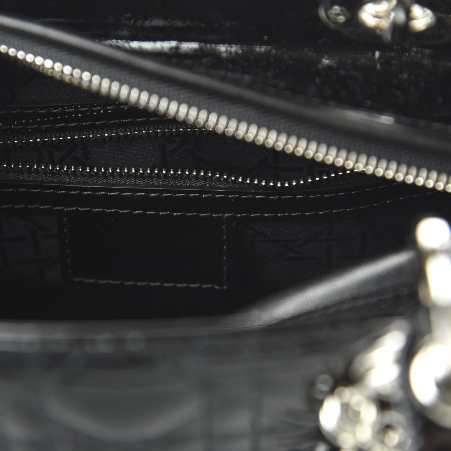 Christian Dior Patent Cannage Medium Lady Dior Black 9 of 10
