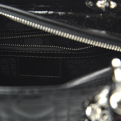 Christian Dior Patent Cannage Medium Lady Dior Black 9 of 10
