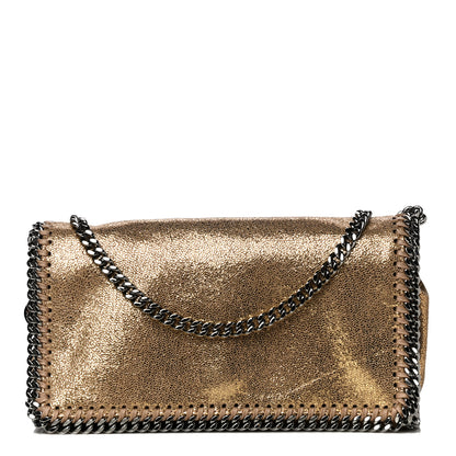 Stella McCartney Metallic Crackle Shaggy Deer Falabella Crossbody Bag Gold 1 of 10