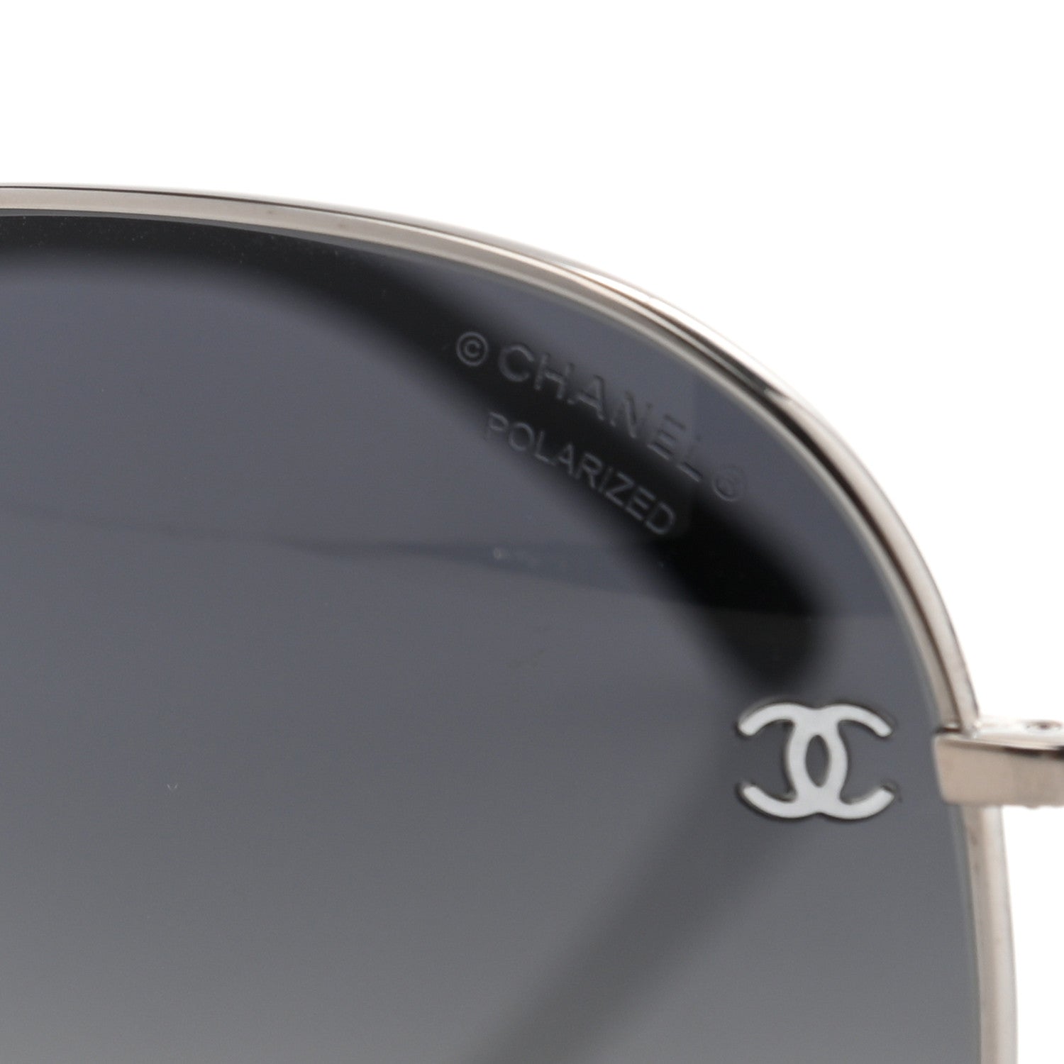 Chanel Aviator CC Sunglasses 4189-T-Q Silver 8 of 8