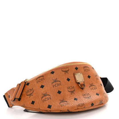 MCM Visetos Medium Fusten Belt Bag Cognac 4 of 9