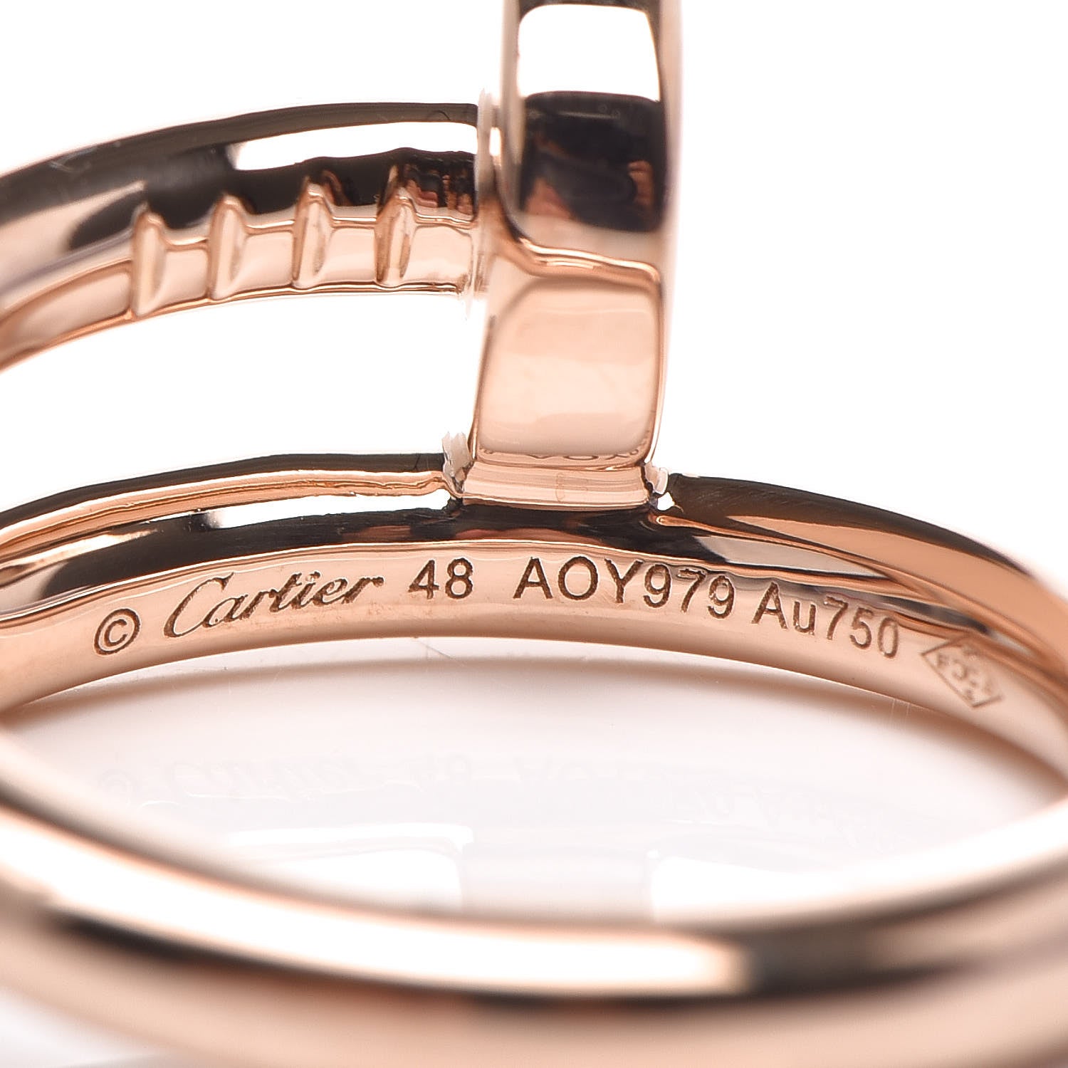 Cartier 18K Pink Gold Juste Un Clou Ring 48 4.5 4 of 6
