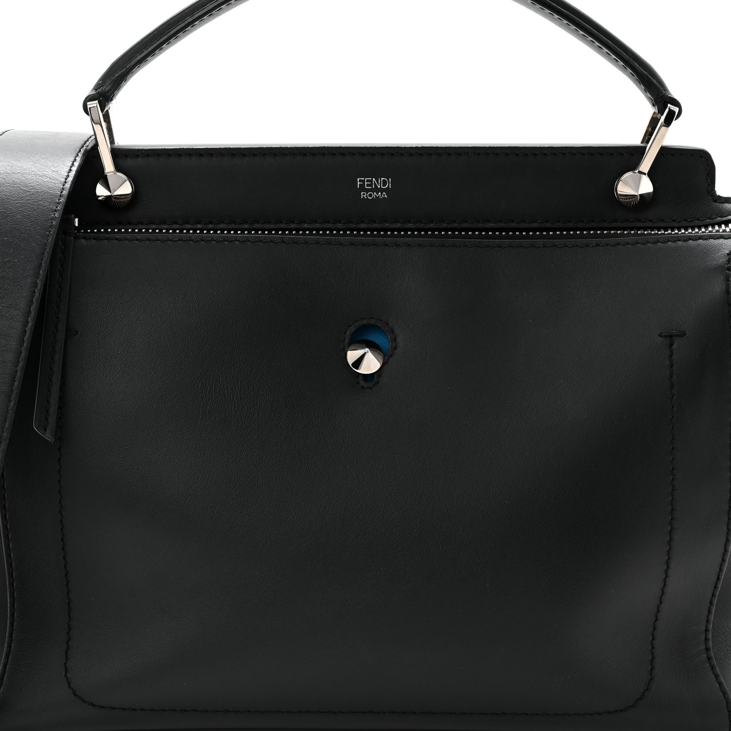 Vitello Baltico Dolce DotCom Satchel Black Blue Royal