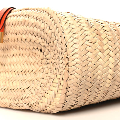 Chloe Raffia Small Grain Calfskin Medium Marcie Basket Orange 8 of 9