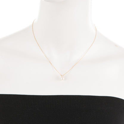Tiffany 18K Yellow Gold Pearl Diamond Pendant Necklace 2 of 6