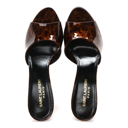 Saint Laurent Patent Tartaruga Sexy 95mm Mules 37.5 Tortoise Brown 2 of 8