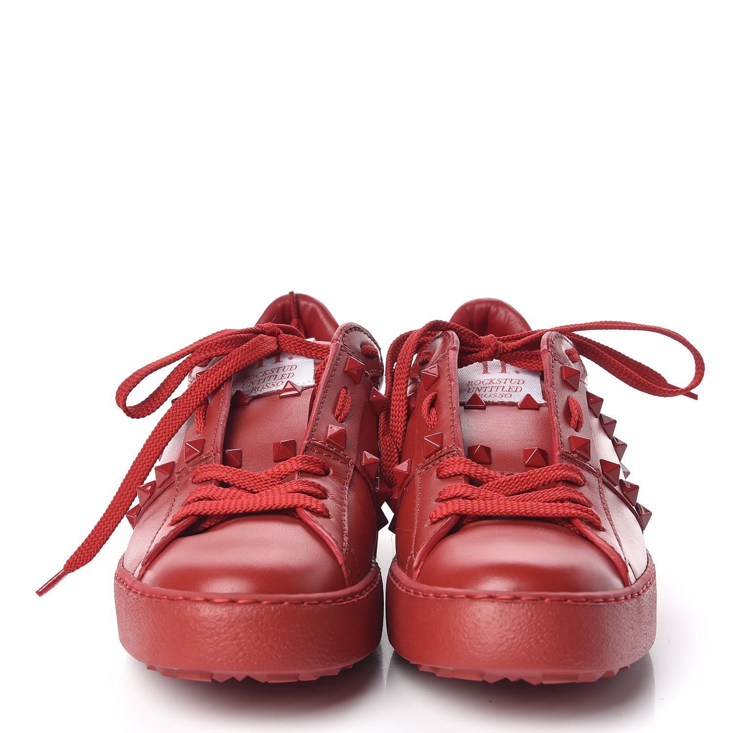 Valentino Garavani Calfskin Rockstud Untitled Open Sneakers 36 Rosso Valentino 2 of 8