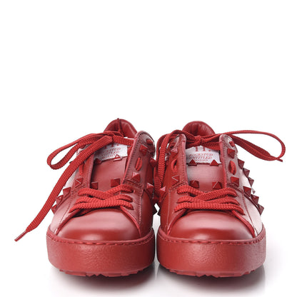Valentino Garavani Calfskin Rockstud Untitled Open Sneakers 36 Rosso Valentino 2 of 8