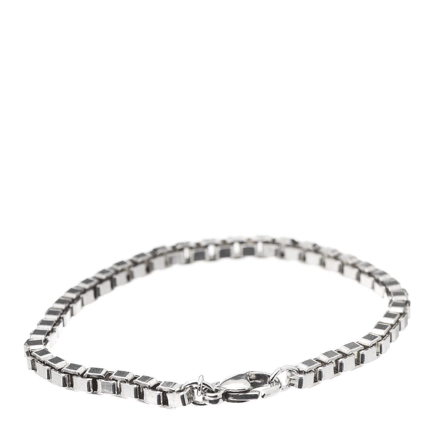 Tiffany Sterling Silver 4mm Venetian Link Bracelet 3 of 5