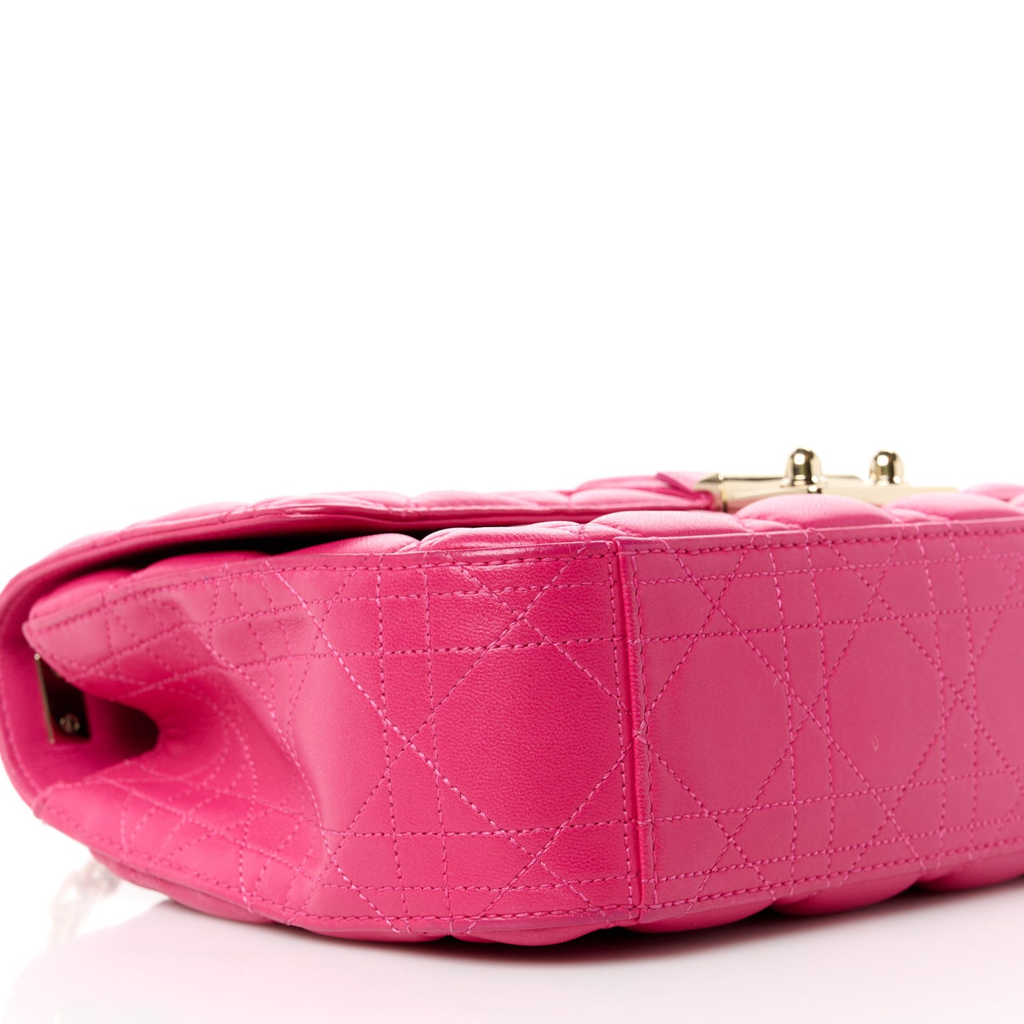 Lambskin Cannage Medium Miss Dior Flap Fuchsia