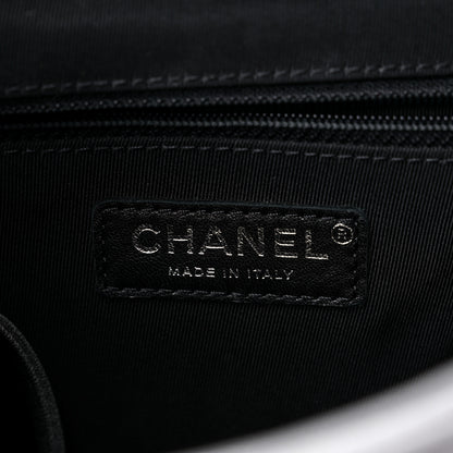 Chanel Metallic Lambskin Chevron Quilted Studded Stud Wars Backpack Silver 6 of 11