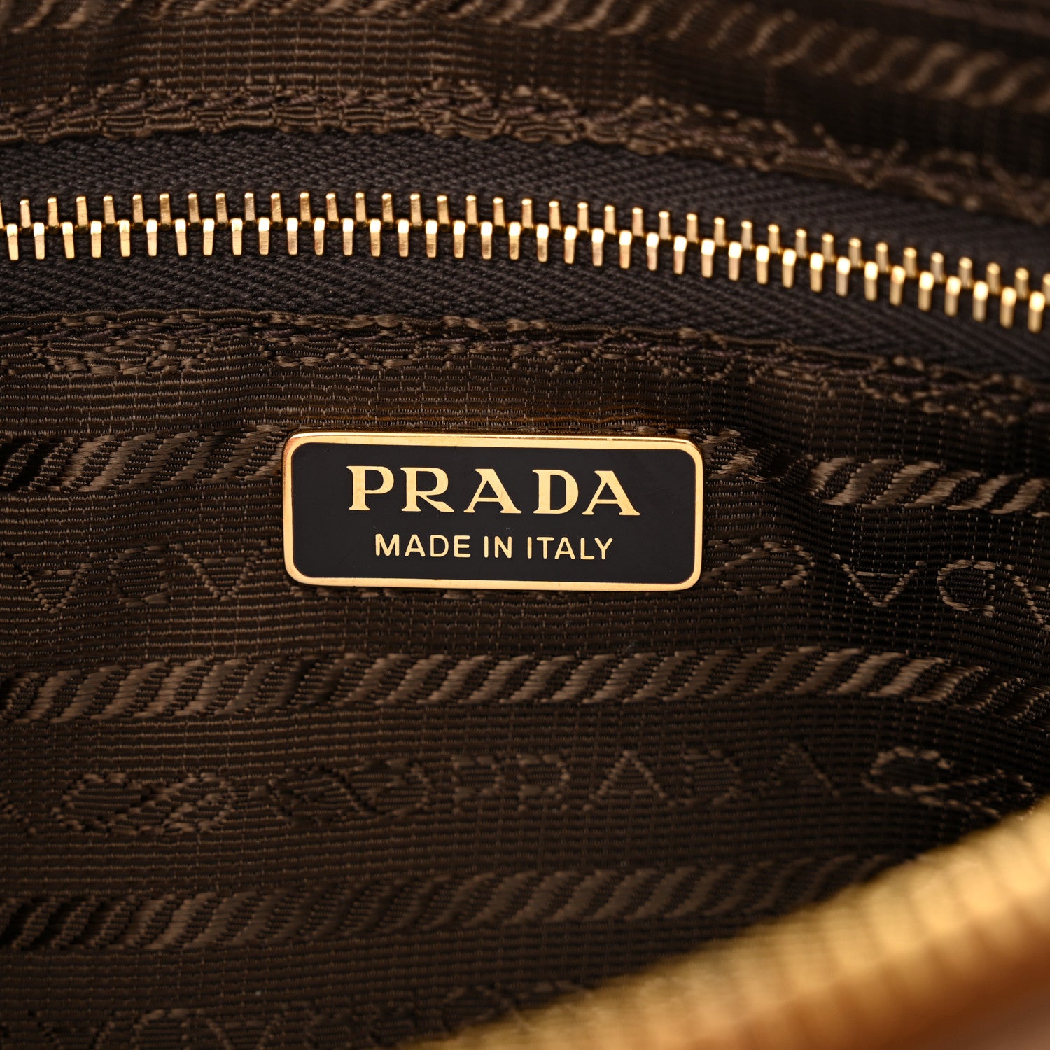 Prada Soft Calfskin Zippered Shoulder Bag Caramel 6 of 10