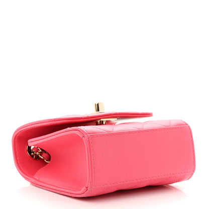 Chanel Lambskin Quilted Mini Trendy CC Chain Wallet Pink 5 of 11
