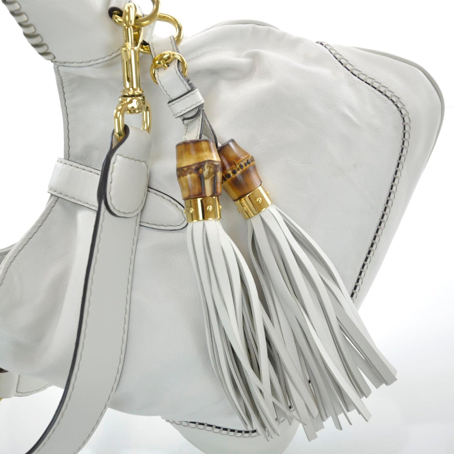 Leather New Jackie Hobo White