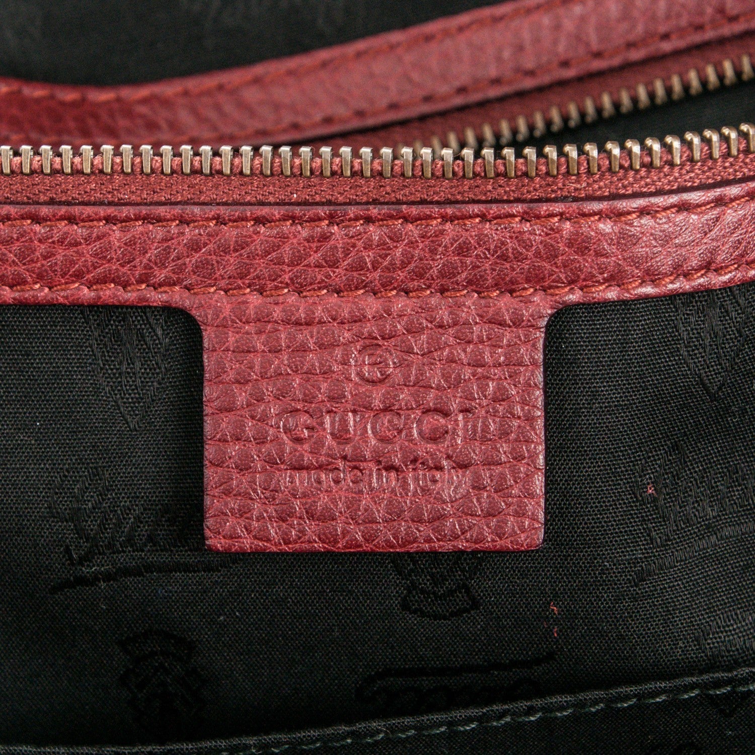 Gucci Suede Medium 1973 Top Handle Satchel Red 6 of 7