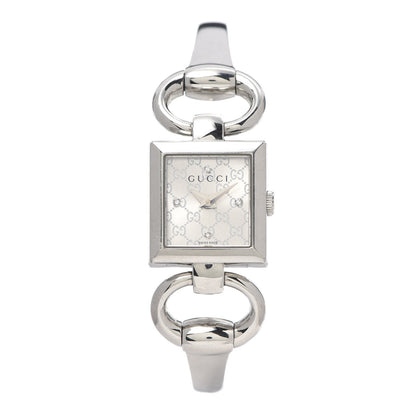 Gucci Stainless Steel Diamond 19mm Tornabuoni Quartz Watch 1 of 6