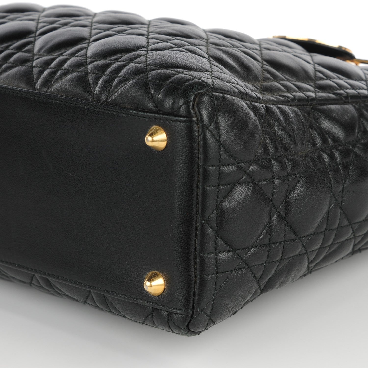 Christian Dior Lambskin Cannage Large Lady Dior Black 9 of 9