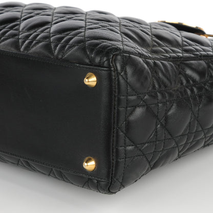 Christian Dior Lambskin Cannage Large Lady Dior Black 9 of 9