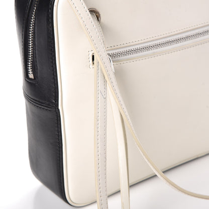 Celine Nappa Calfskin Bicolor Medium Side Lock Shoulder Bag White 12 of 12