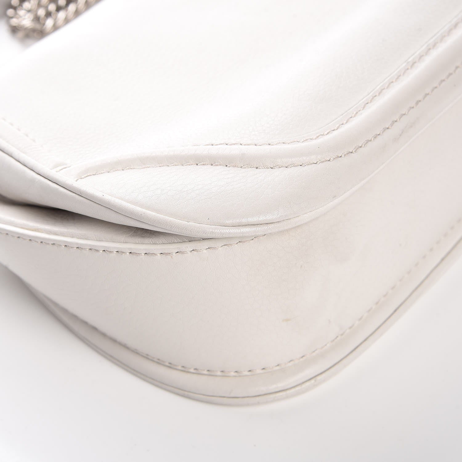 Gucci Calfskin Medium New Bamboo Top Handle Bag White 15 of 16