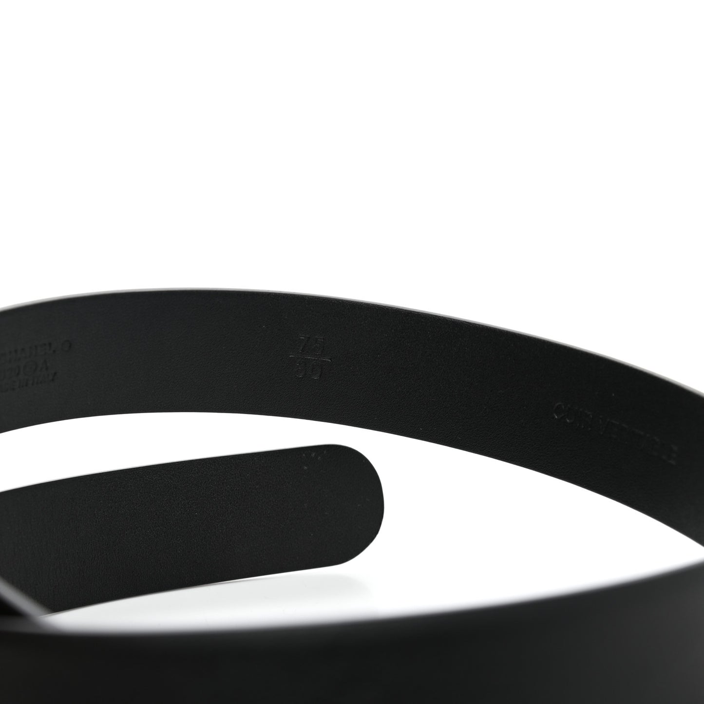Calfskin Paris Button CC Belt 75 30 Black