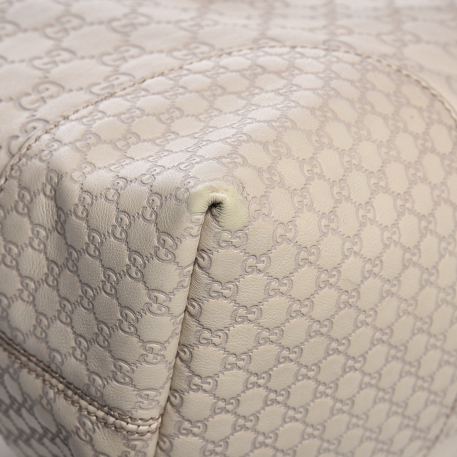 Gucci Guccissima Large Bree Foldover Tote Off White 11 of 11