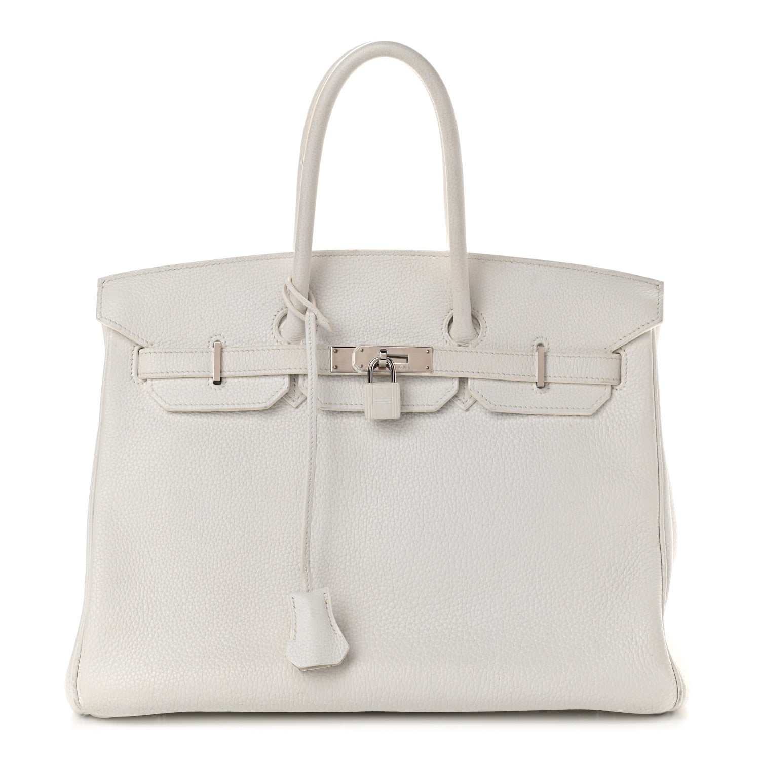 Hermes Taurillon Clemence Birkin 35 White 1 of 11