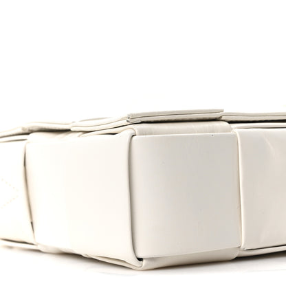 Bottega Veneta Patent Maxi Intrecciato Cassette Crossbody Bag White 9 of 10