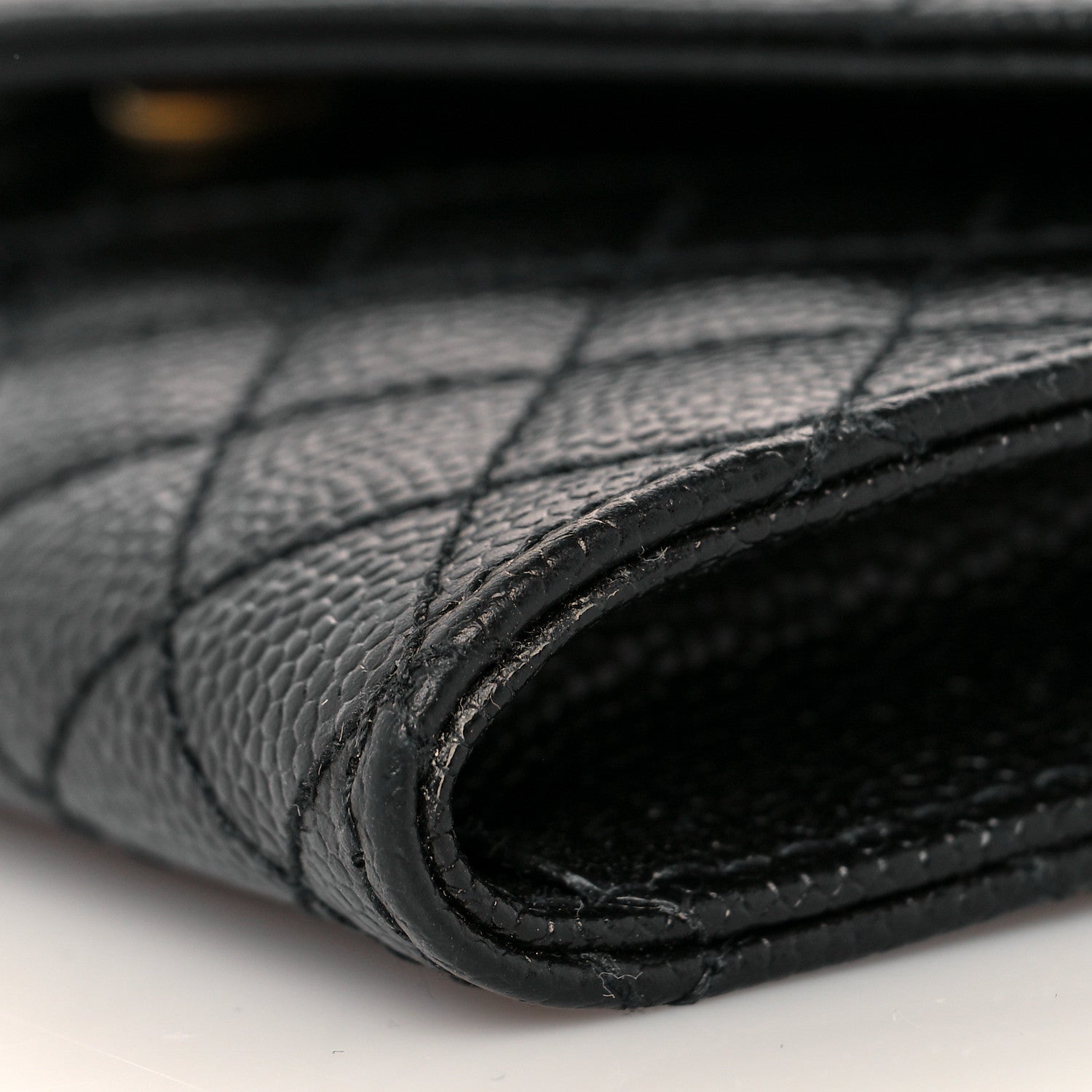 Saint Laurent Grain De Poudre Textured Mixed Matelasse Triquilt Small Monogram Envelope Wallet Black 9 of 10