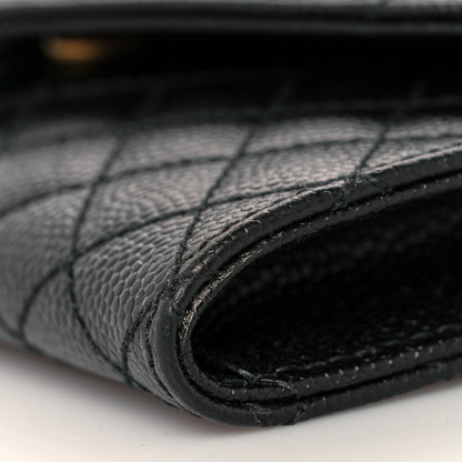 Saint Laurent Grain De Poudre Textured Mixed Matelasse Triquilt Small Monogram Envelope Wallet Black 9 of 10