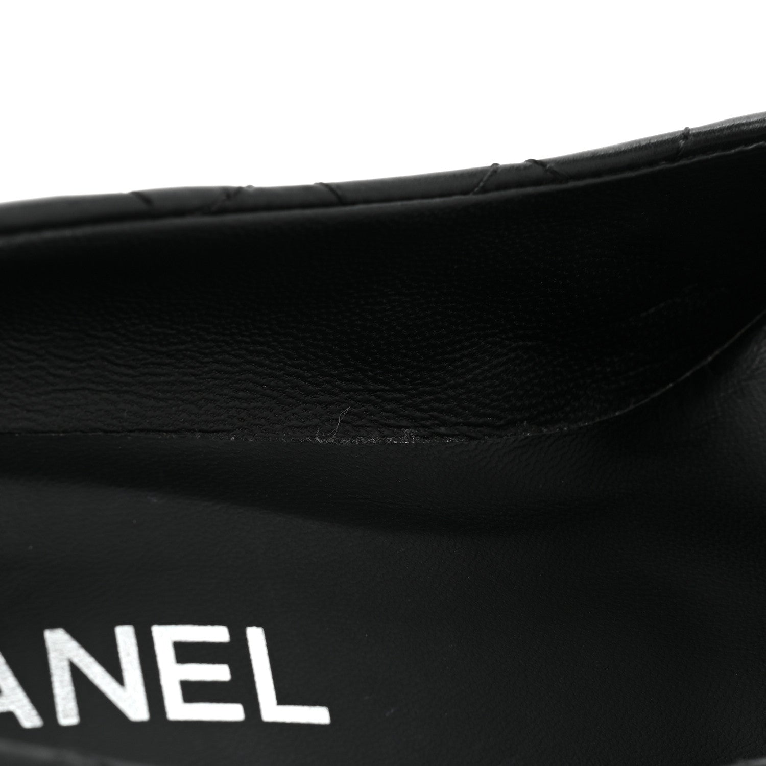 Chanel Lambskin Grosgrain Quilted Cap Toe CC Pumps 37.5 Black 10 of 11