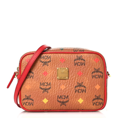 MCM Skyoptic Visetos Spectrum Diamond Camera Bag Cognac Red 1 of 13