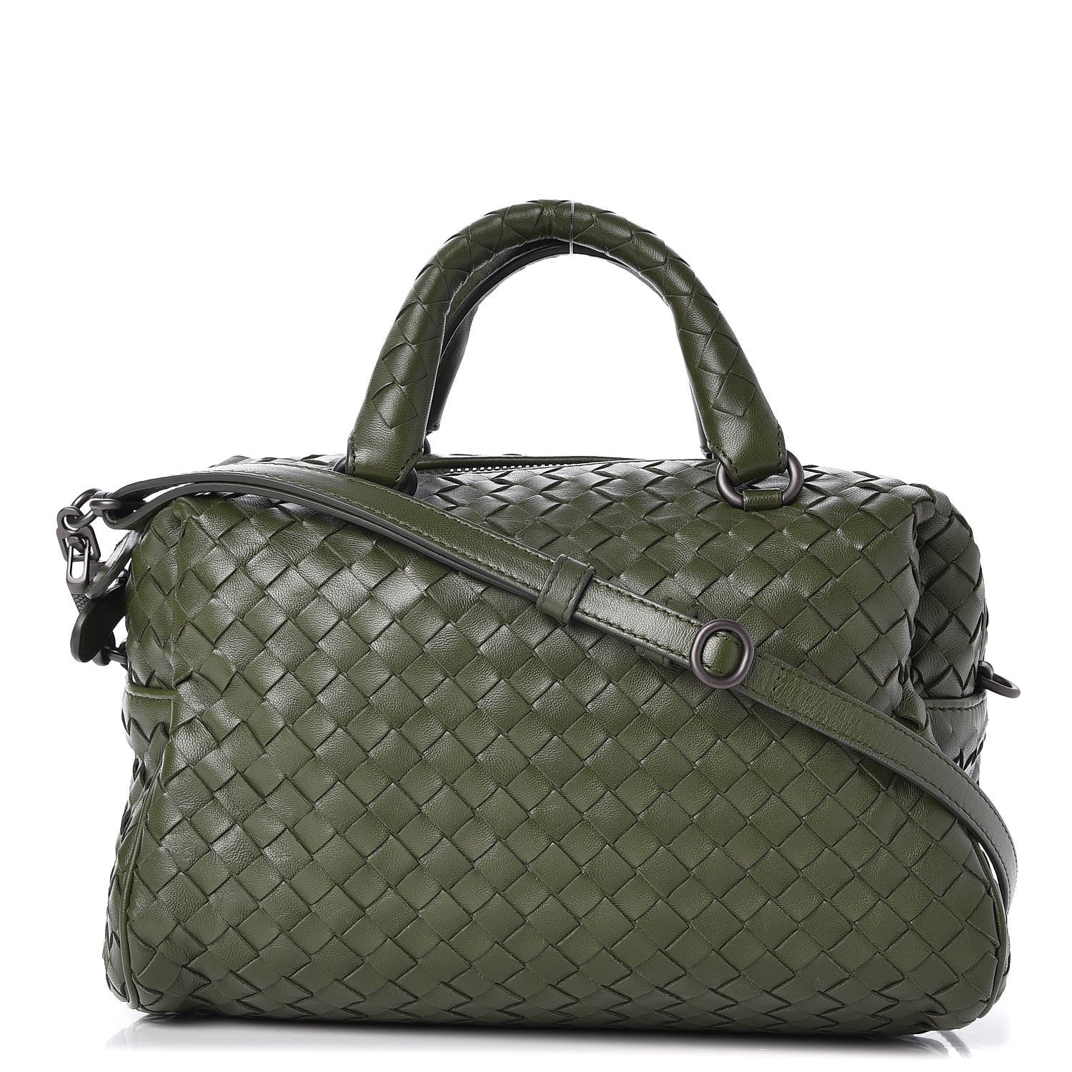 Bottega Veneta Nappa Intrecciato Top Handle Bag Moss 1 of 7