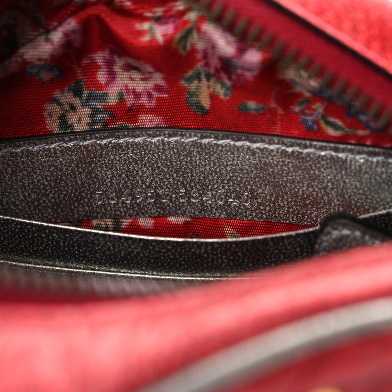 Gucci Laminated Nappa Trapuntata Mini Zumi Dome Shoulder Bag Rosso Marine Argento 7 of 9