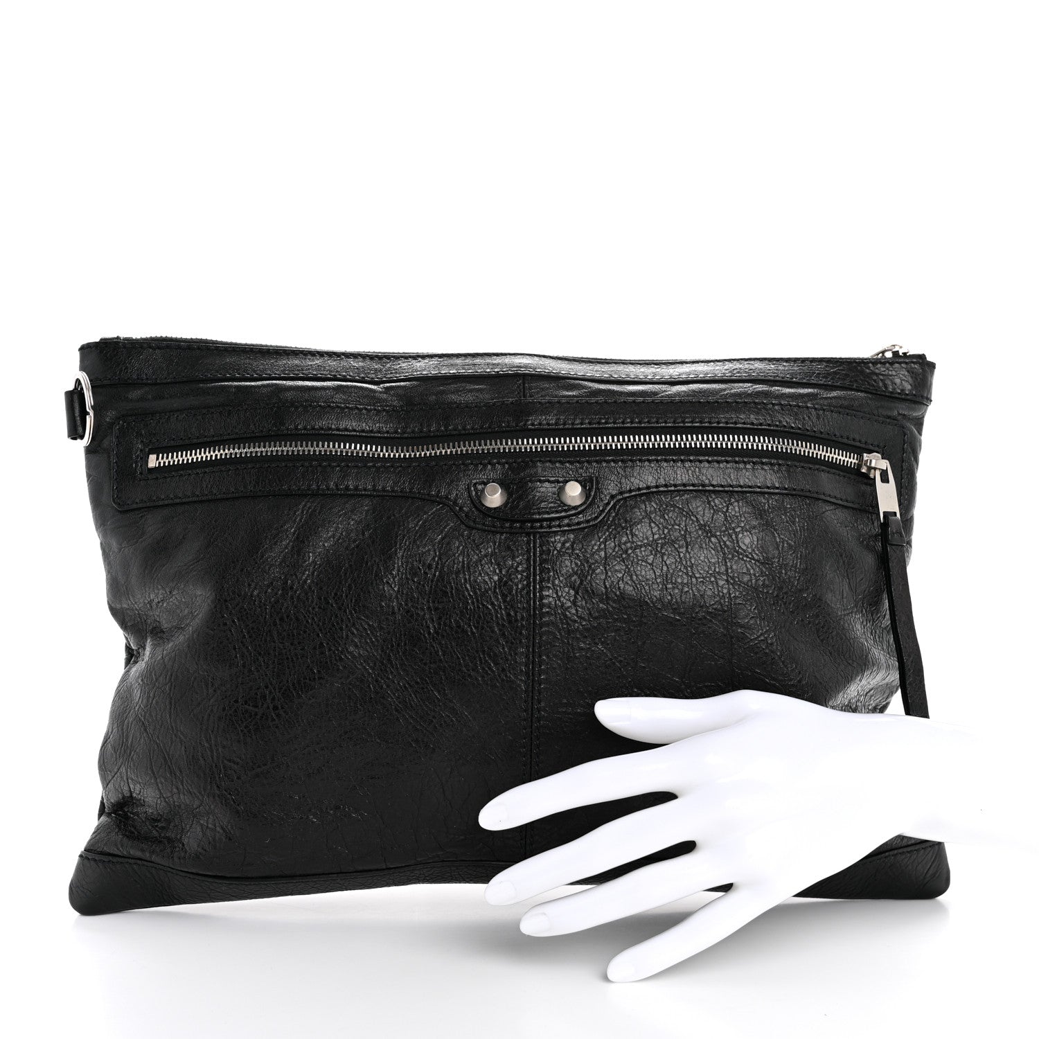 Balenciaga Agneau Arena Classic Hardware Large Clip Black 2 of 9