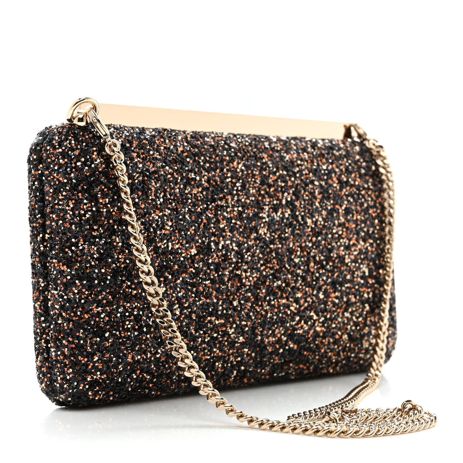 Jimmy Choo Coarse Glitter Ellipse Clutch Amethyst 4 of 10