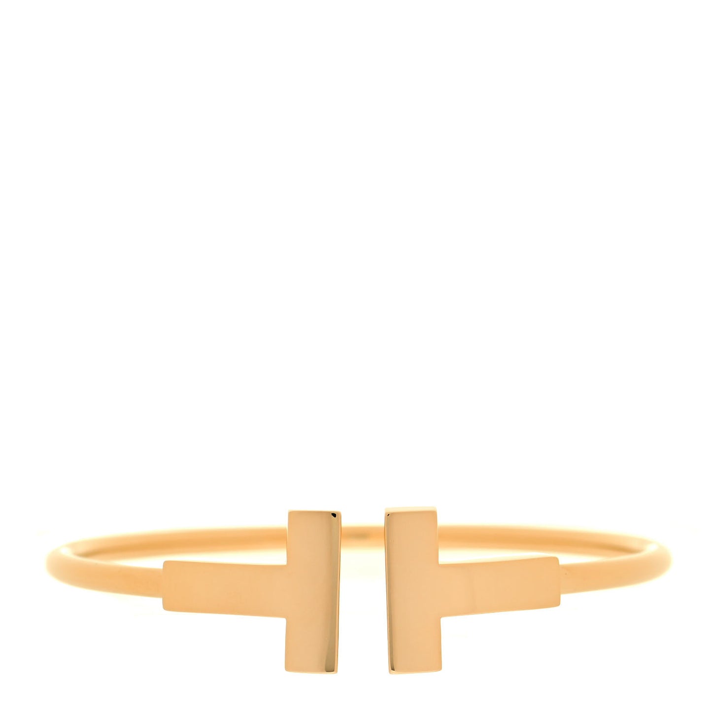 18K Yellow Gold T Wide Wire Bracelet